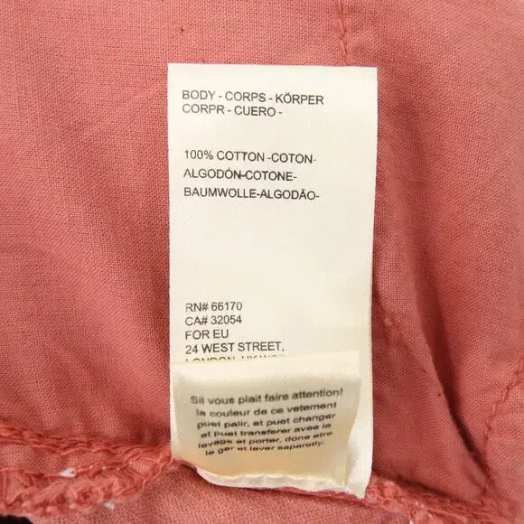 Free People Skirt Burnt Orange Corduroy Ray Cord Mini Button Front High Rise 6 - Picture 7 of 12